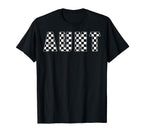Aunt Racing Race Car Aunt Checkered T-Shirt - Custom Art Print Men Women