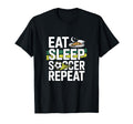 Eat Sleep Soccer Repeat T-Shirt - Graphic Print for Adults