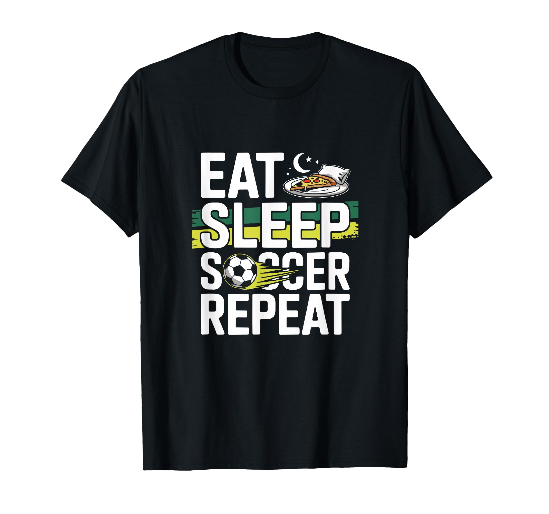 Eat Sleep Soccer Repeat T-Shirt - Graphic Print for Adults