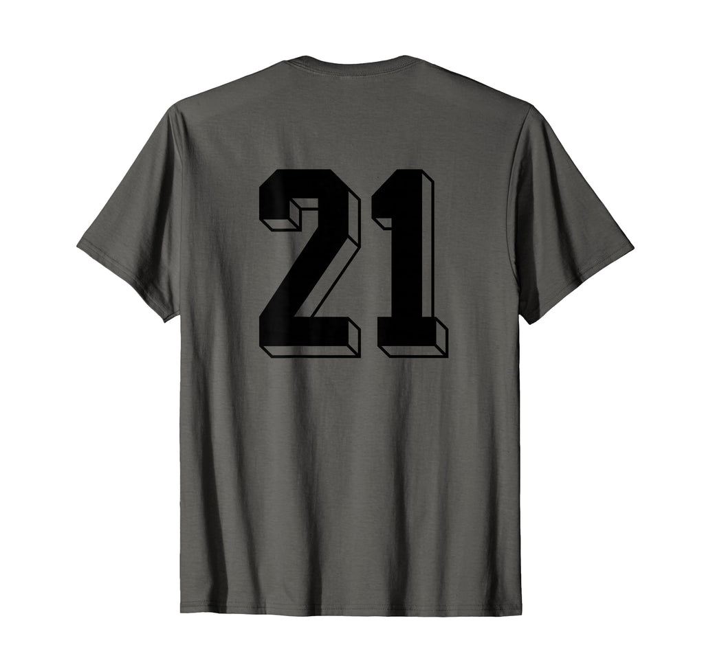 Number 21 Backside 80S 90S Team Jersey T-Shirt - Novelty Apparel Men Women