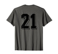 Number 21 Backside 80S 90S Team Jersey T-Shirt - Novelty Apparel Men Women