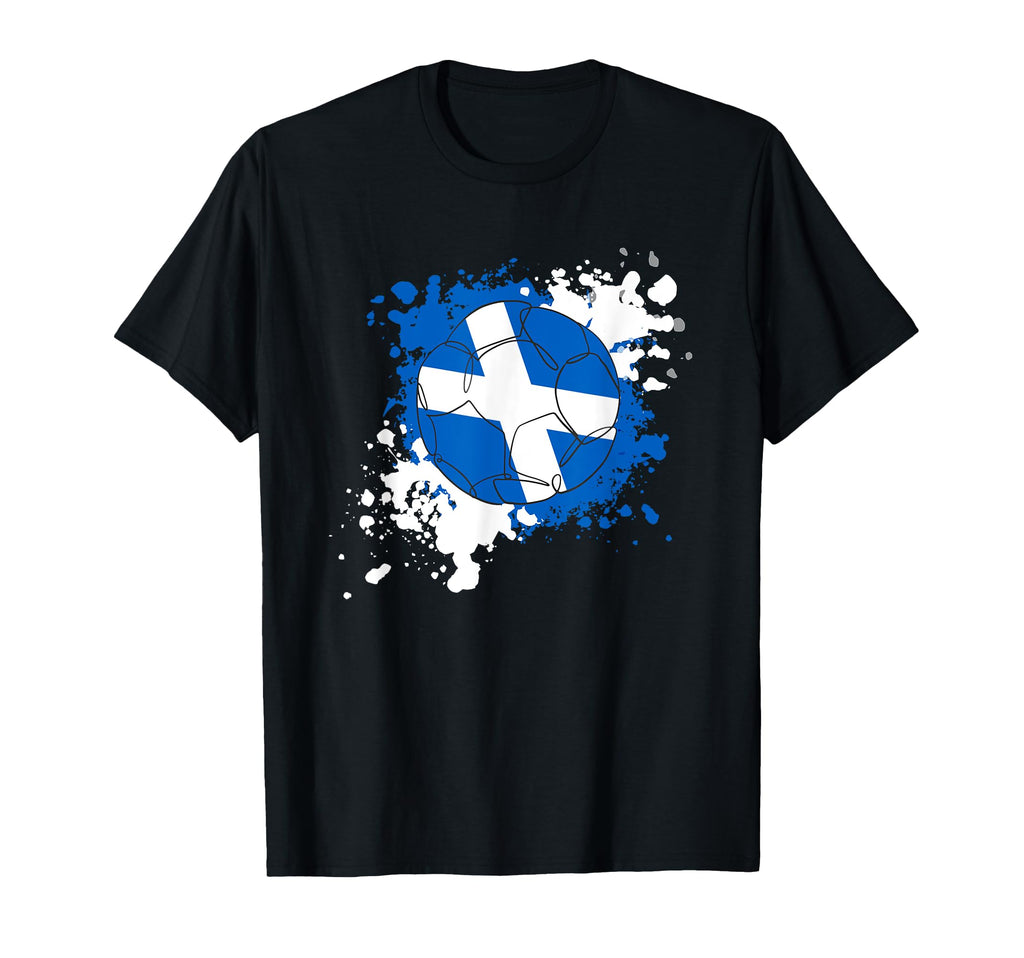 Soccer Ball Flag Scotland T-Shirt - Unique Graphic Unisex