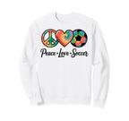 Peace Love Soccer Football Soccer Sweatshirt - Trendy Graphic Men Women
