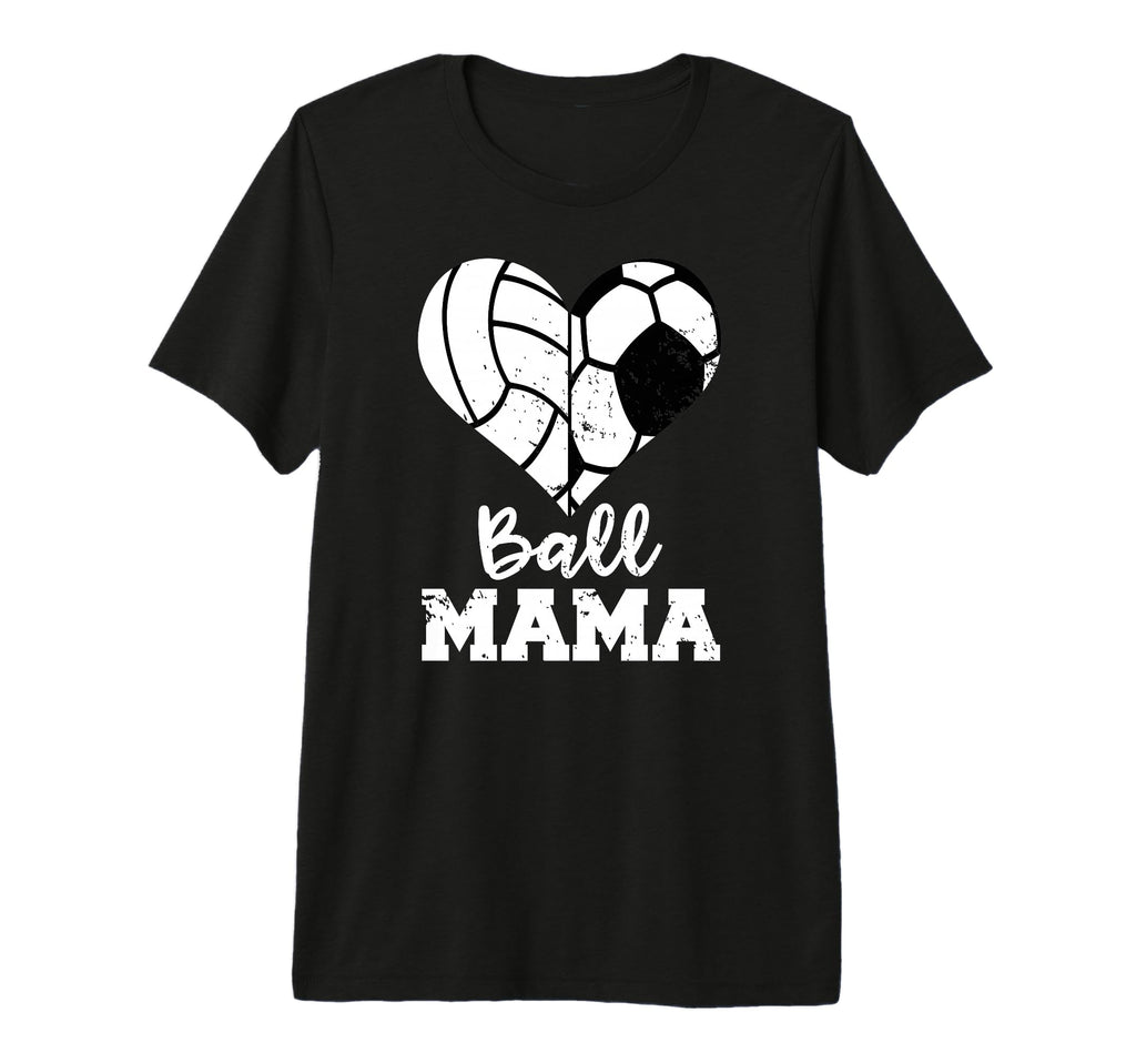 Ball Mama Funny Soccer Volleyball Mama T-Shirt - Novelty Apparel Unisex