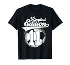 11 Years Football Soccer 11Th Birthday T-Shirt - Fun Novelty Design Unisex