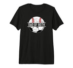 Mens Dad Both Soccer Baseball Dad T-Shirt - Unique Graphic Men Women