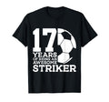 Soccer 17 Years Awesome Soccer Striker T-Shirt - Fun Novelty Design Unisex