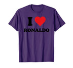 I Heart Ronaldo First Name I Love T-Shirt - Streetwear Style Men Women