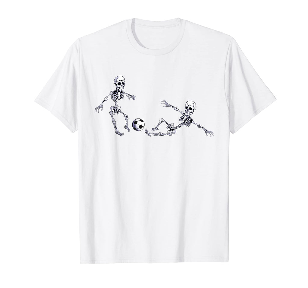 Skeletons Skeleton Kicking Slide Tackle T-Shirt - Unique Graphic Men Women
