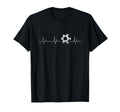 Soccer Ball Heartbeat Funny T-Shirt - Novelty Apparel Men Women