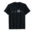 Soccer Ball Heartbeat Funny T-Shirt - Novelty Apparel Men Women