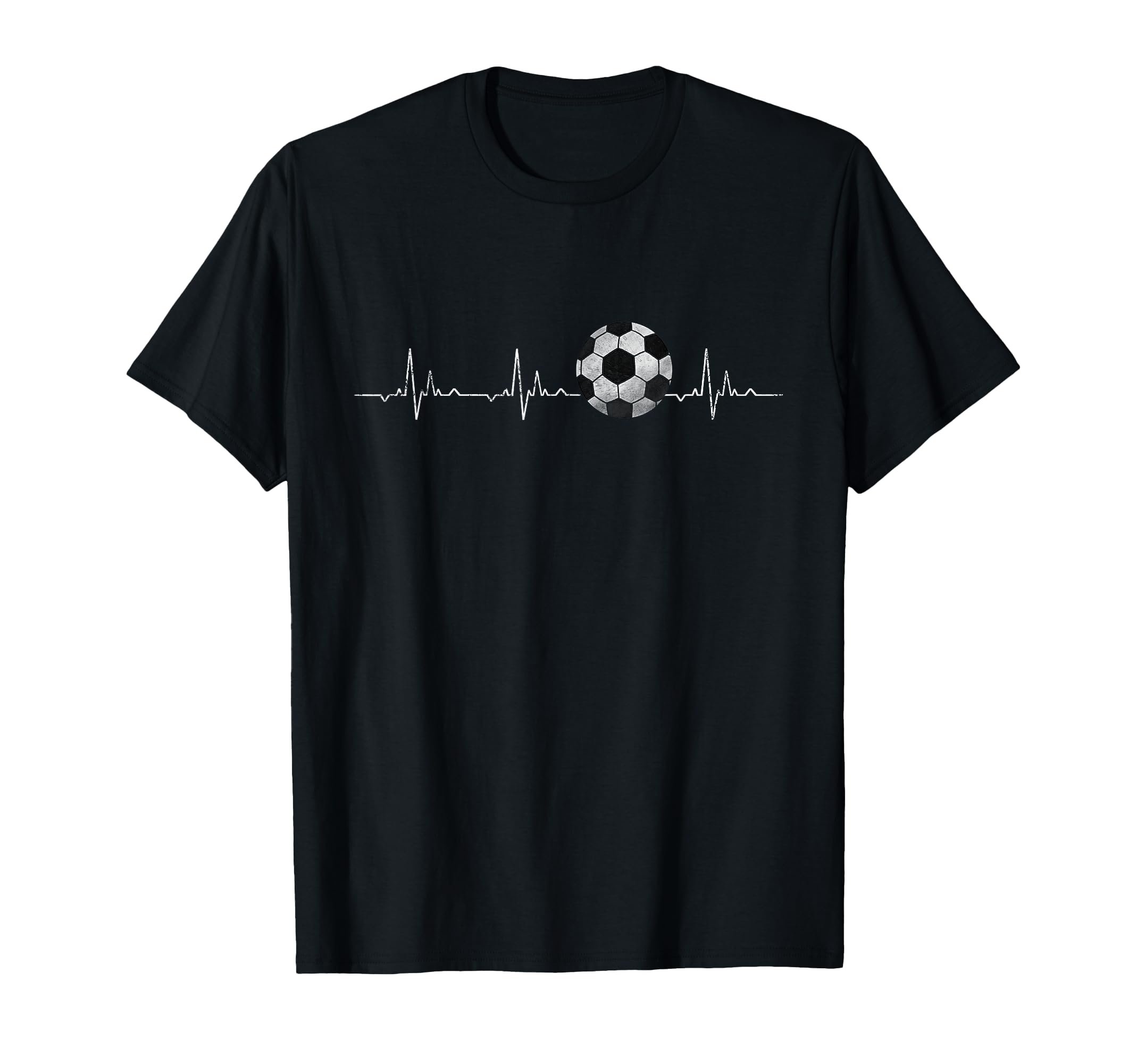 Soccer Ball Heartbeat Funny T-Shirt - Novelty Apparel Men Women