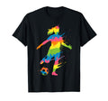 Colorful Funny Soccer Fan Dad Mom Game T-Shirt - Novelty Apparel Men Women