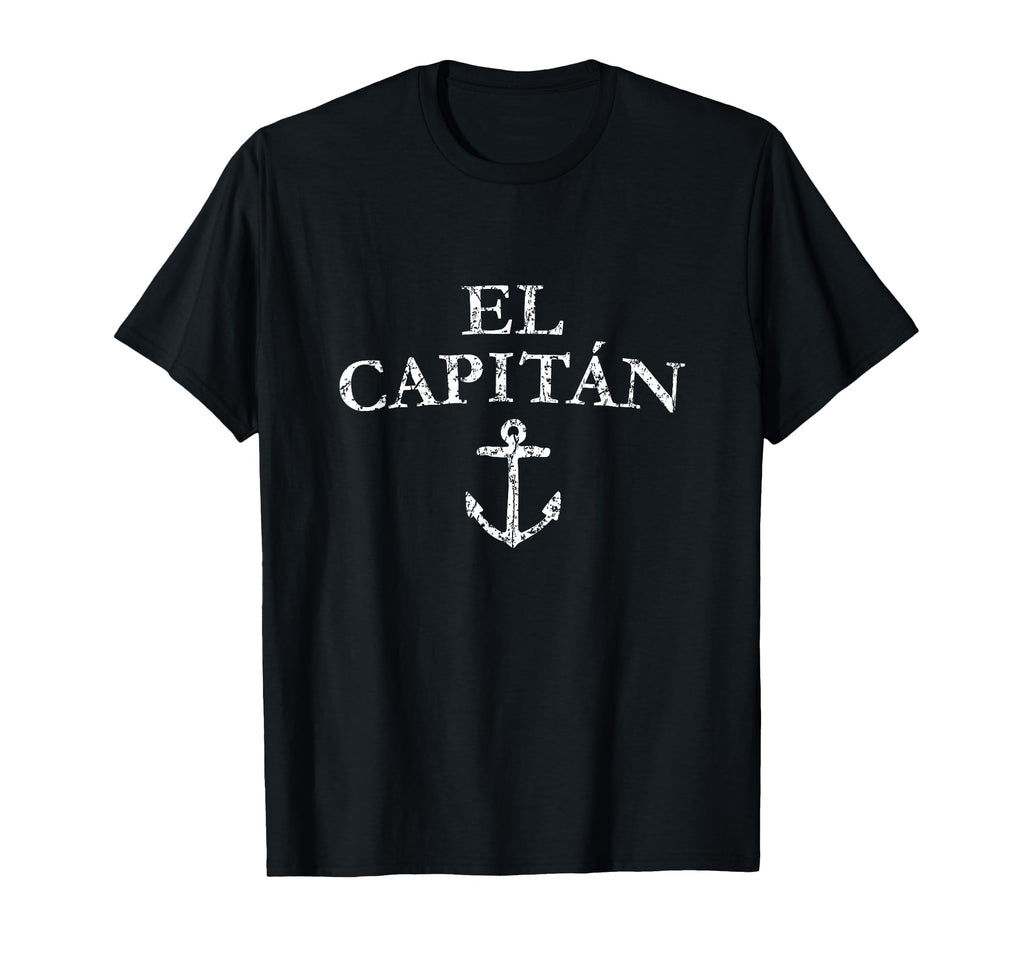 El Capitan Captain Anchor Boat Sail T-Shirt - Graphic Print Men Women