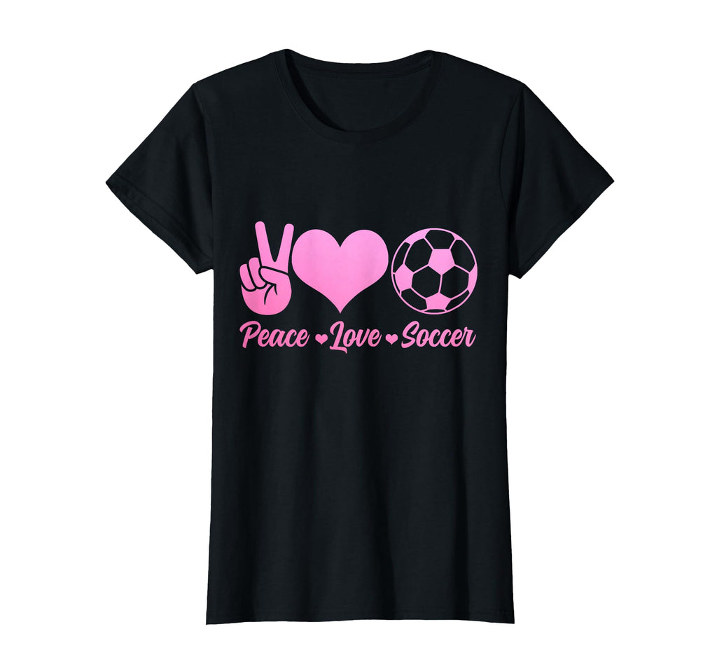 Soccer Player Peace Love Soccer Player T-Shirt - Novelty Apparel Unisex
