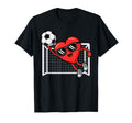 Funny Soccer Valentines Day Heart T-Shirt - Minimalist Print for Adults