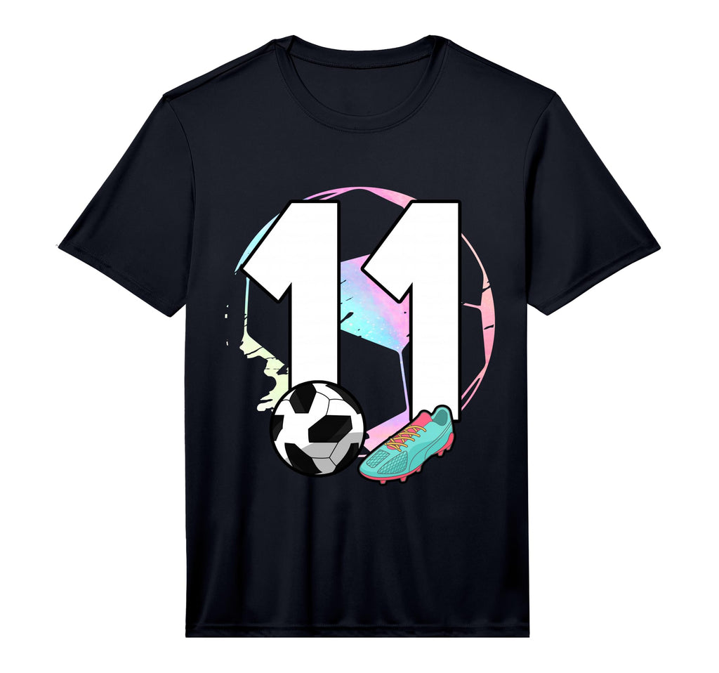 11Th Birthday Soccer Player Football T-Shirt - Custom Art Print Men Women