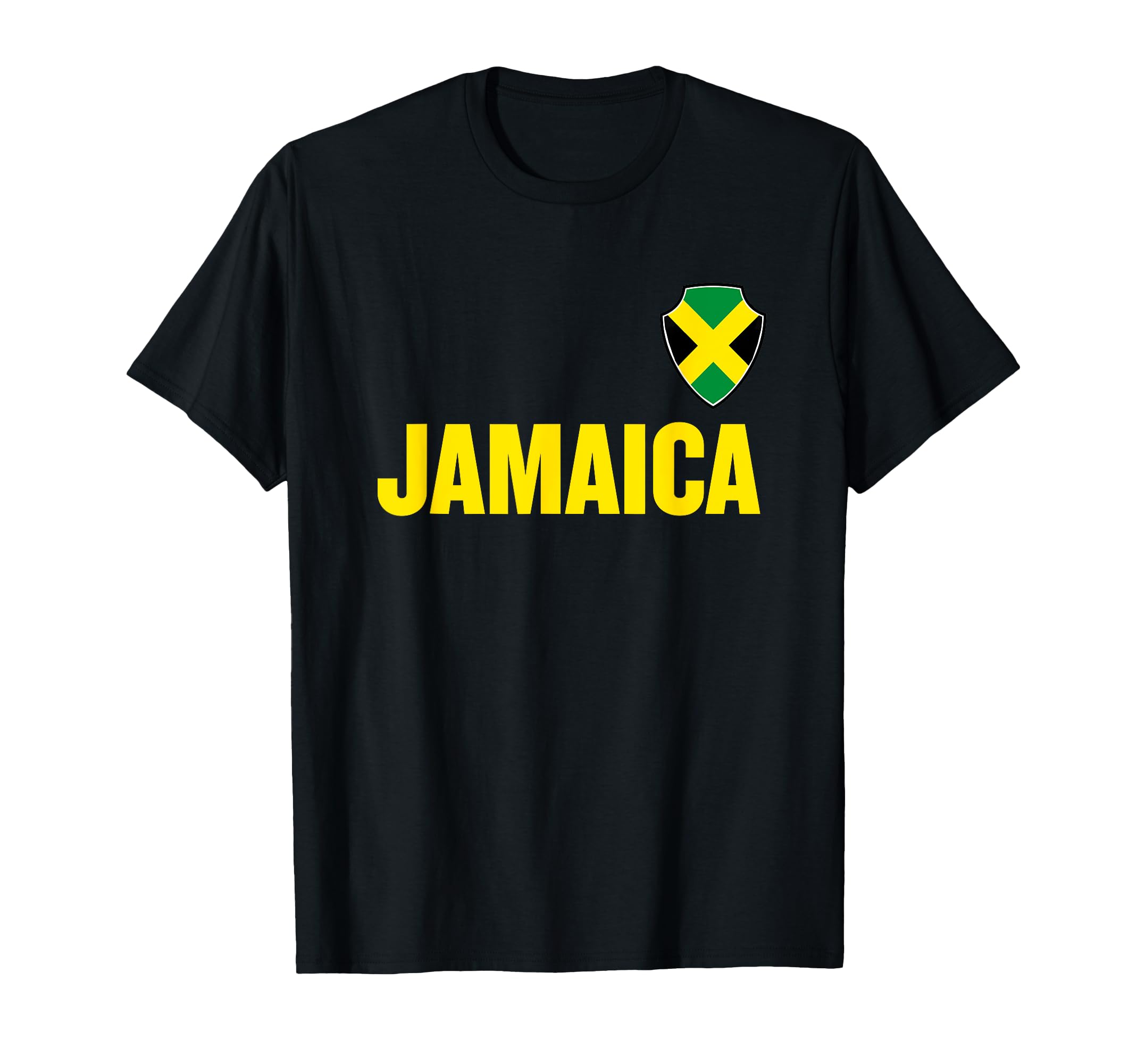 Jamaica Football Jamaica Soccer T-Shirt - Minimalist Print for Adults