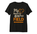 My Heart Is That Field Soccer Mom Dad T-Shirt - Minimalist Print Unisex