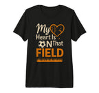 My Heart Is That Field Soccer Mom Dad T-Shirt - Minimalist Print Unisex