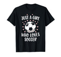 Just Who Loves Soccer Soccer Player T-Shirt - Minimalist Print Men Women