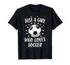 Just Who Loves Soccer Soccer Player T-Shirt - Minimalist Print Men Women