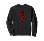 Soccer Number 1 Numbered Jersey Sweatshirt - Aesthetic Graphic for Adults