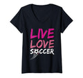 Live Love Soccer Ball Team Sports Play Gift Hoodie - Novelty Apparel Unisex