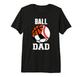 Mens Ball Dad Funny Baseball Soccer T-Shirt - Trendy Graphic Unisex