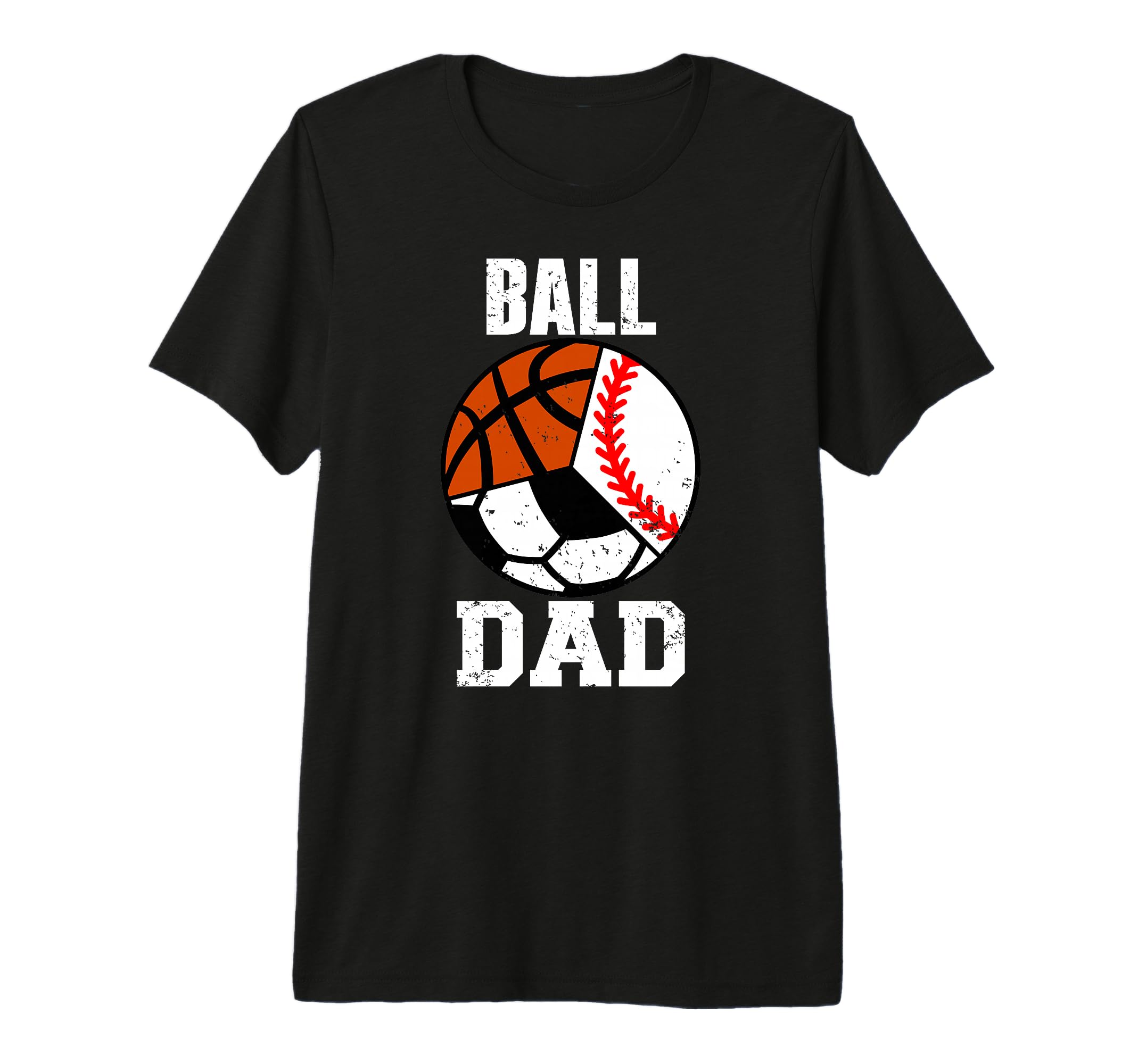 Mens Ball Dad Funny Baseball Soccer T-Shirt - Trendy Graphic Unisex