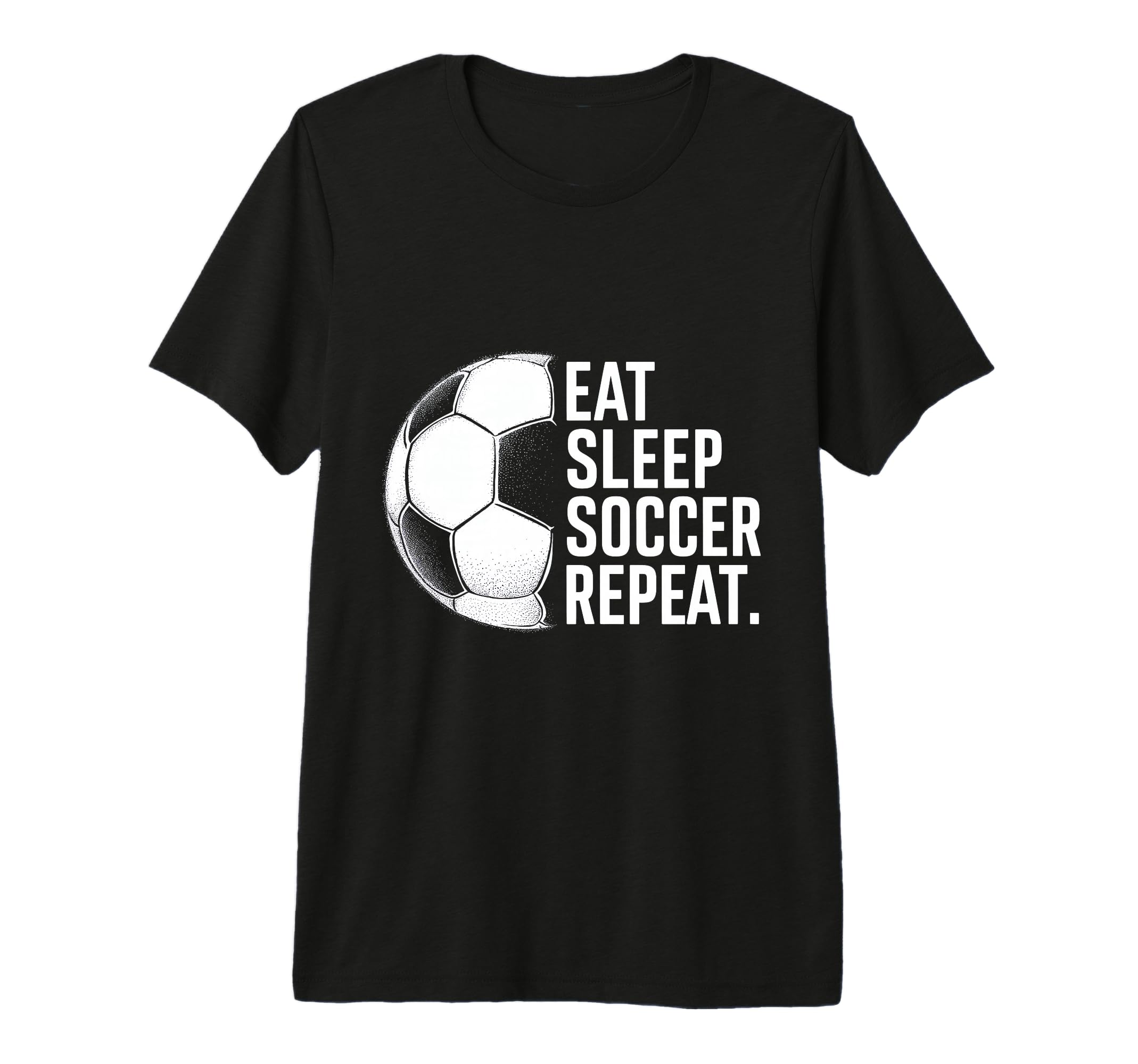 Eat Sleep Soccer Repeat Soccer T-Shirt - Aesthetic Graphic Men Women