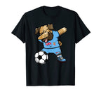 Dabbing Pug Fiji Soccer Fans Jersey T-Shirt - Fun Novelty Design Men Women