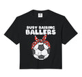 Busy Raising Ballers Soccer Polka Bandana T-Shirt - Unique Graphic Unisex