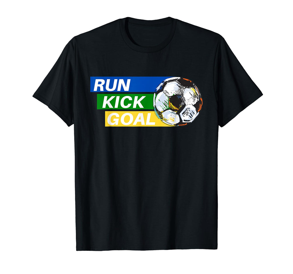 Sport Soccer Run Kick Goal Soccer T-Shirt - Unique Graphic for Adults