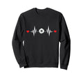 Heartbeat Soccer Sports Player Goal Sweatshirt - Minimalist Print Men Women