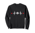 Heartbeat Soccer Sports Player Goal Sweatshirt - Minimalist Print Men Women