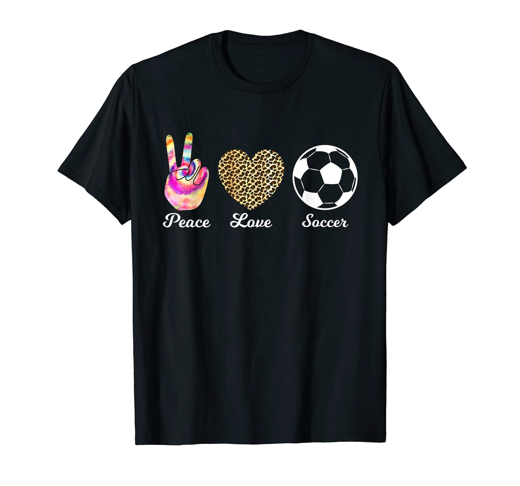 Peace Love Soccer Soccer T-Shirt - Casual Everyday Wear Men Women