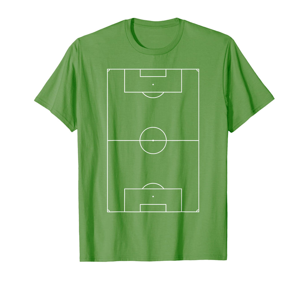 Soccer Field Diagram Layout T-Shirt - Trendy Graphic for Adults