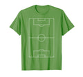 Soccer Field Diagram Layout T-Shirt - Trendy Graphic for Adults
