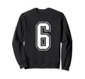 Varsity Jersey Number 6 Sweatshirt - Minimalist Print Unisex