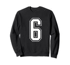 Varsity Jersey Number 6 Sweatshirt - Minimalist Print Unisex