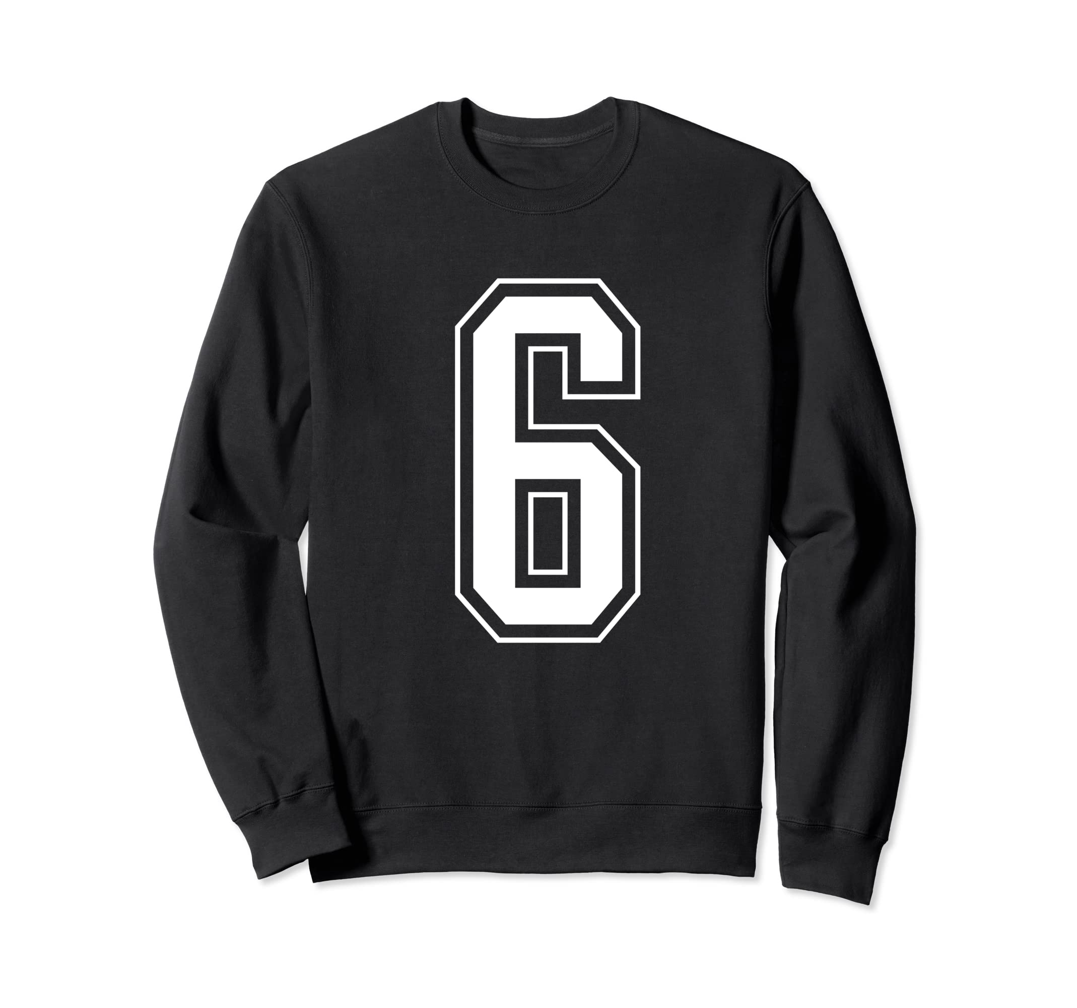 Varsity Jersey Number 6 Sweatshirt - Minimalist Print Unisex