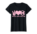 Soccer Soccer Player Peace Love Soccer T-Shirt - Minimalist Print Men Women