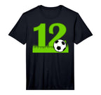 12Th Birthday Soccer 12 Years Old T-Shirt - Custom Art Print Men Women