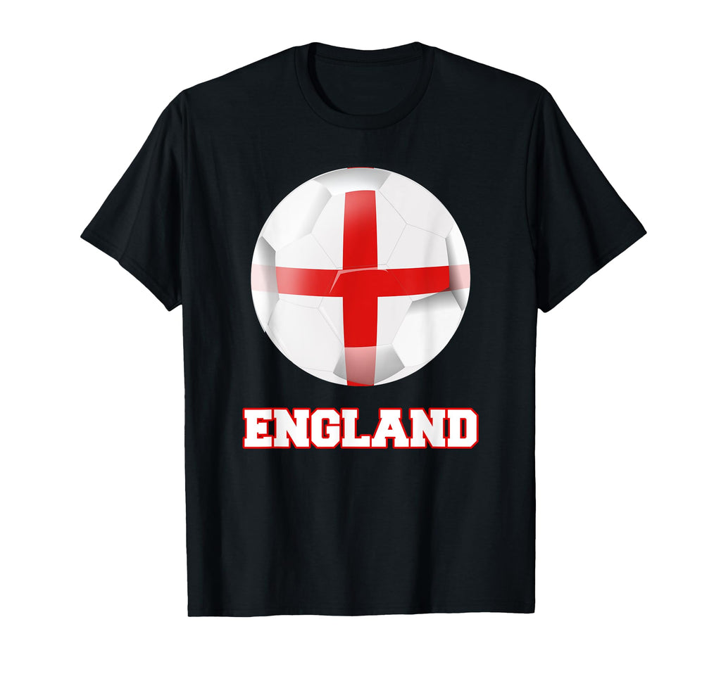 England Soccer English Flag Soccer Ball T-Shirt - Trendy Graphic Unisex