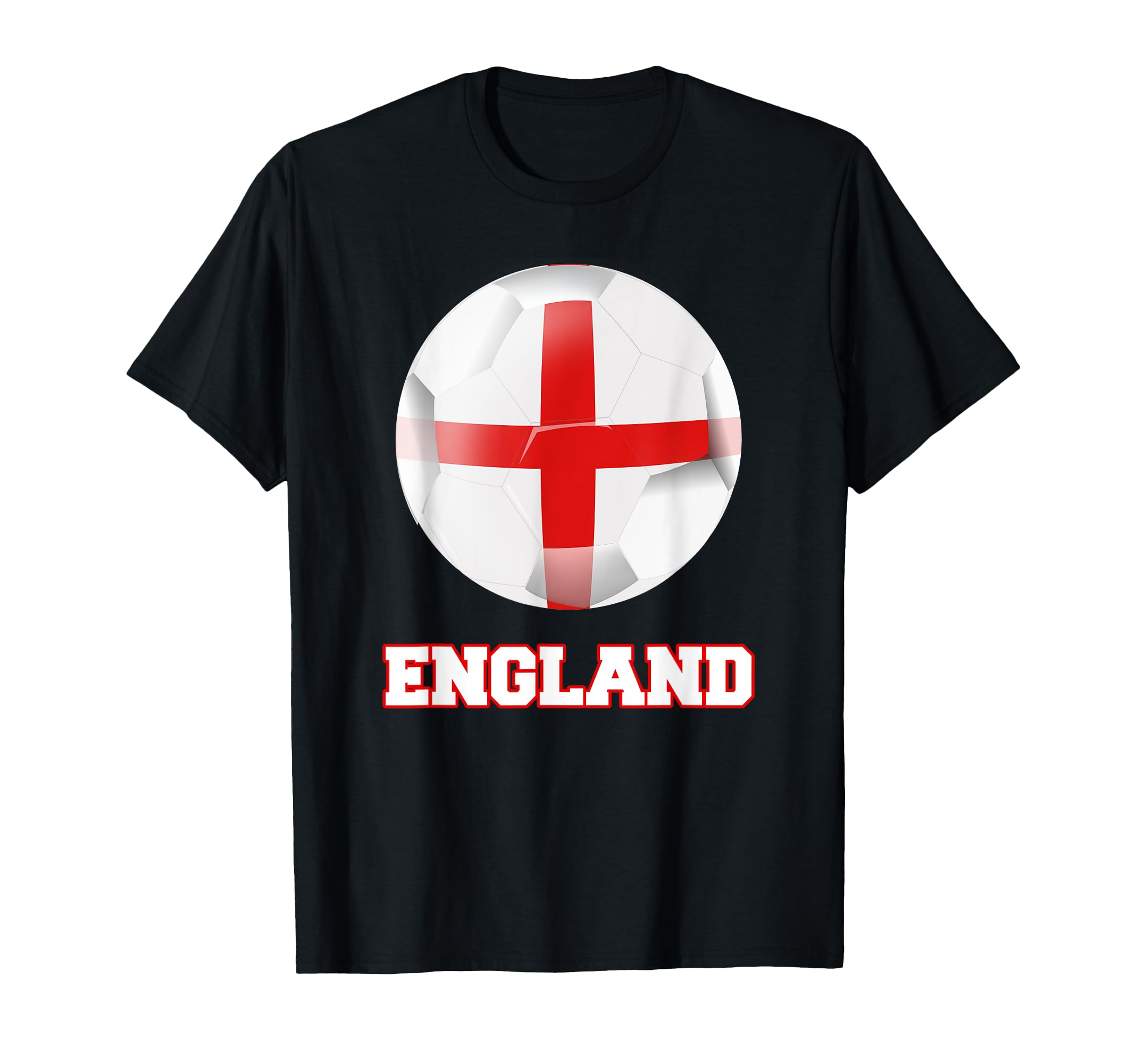 England Soccer English Flag Soccer Ball T-Shirt - Trendy Graphic Unisex
