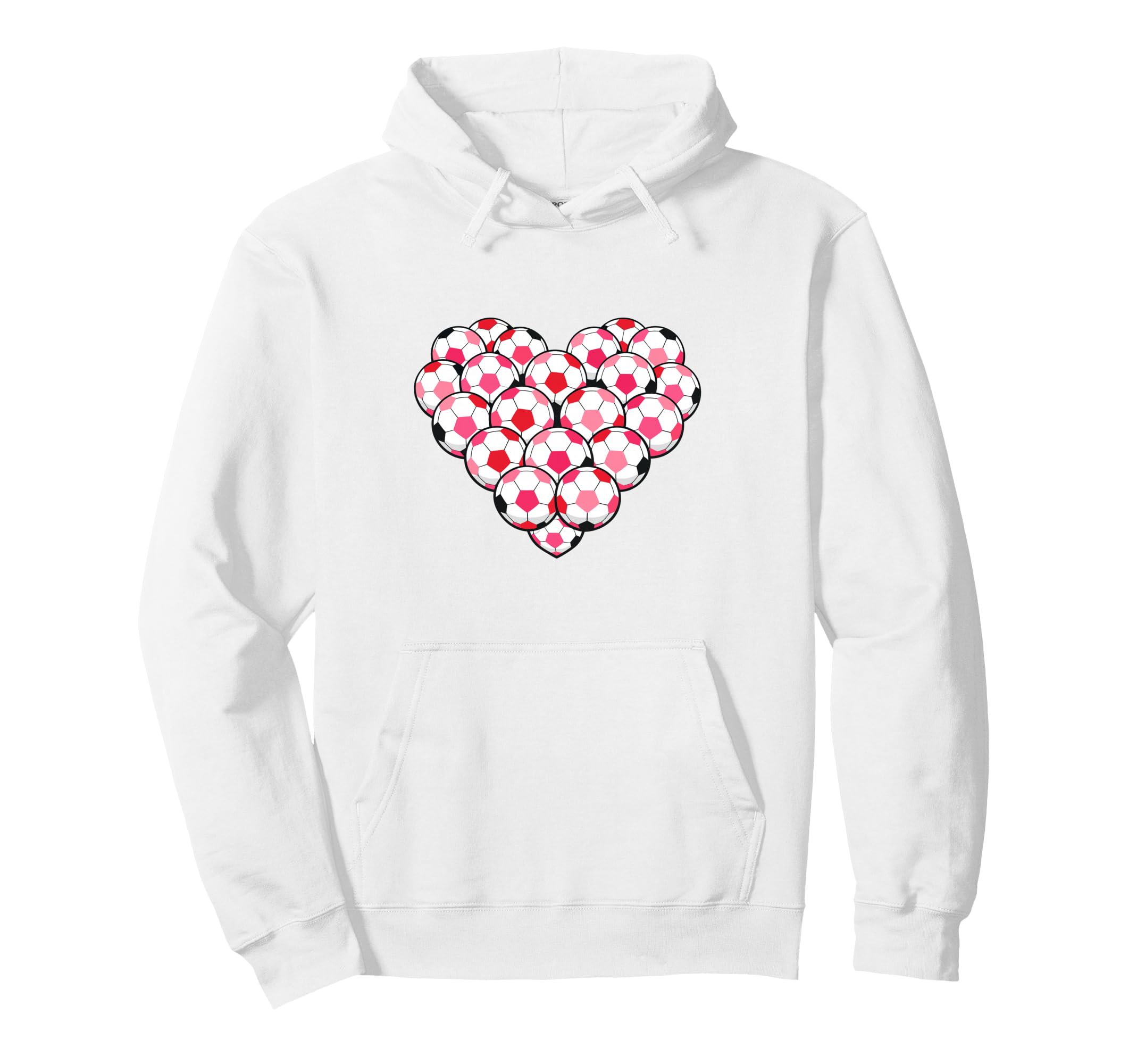 Heart Shaped Soccer Ball Artwork Hoodie - Unique Graphic for Adults