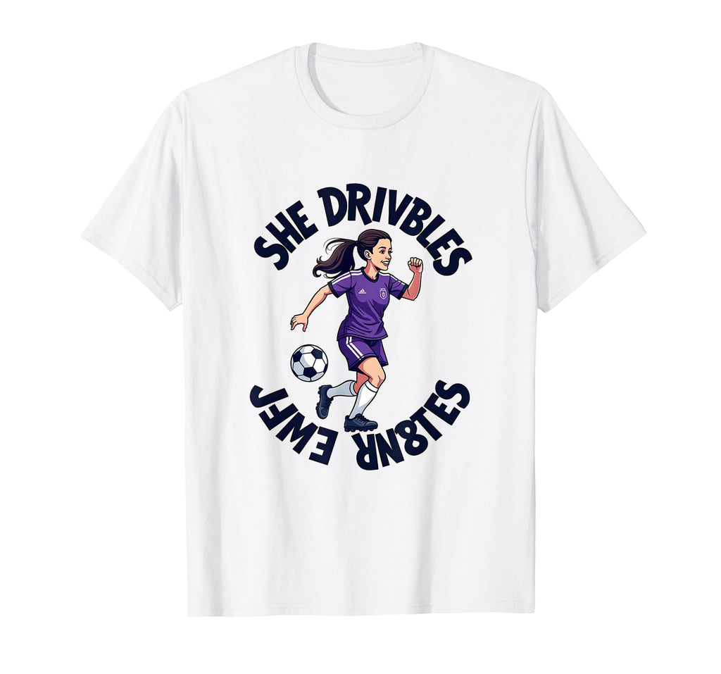She Dribbles Ball Football Is Life Sweatshirt - Custom Art Print Men Women