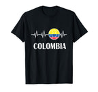 Soccer Heartbeat I Love Colombia T-Shirt - Streetwear Style for Adults