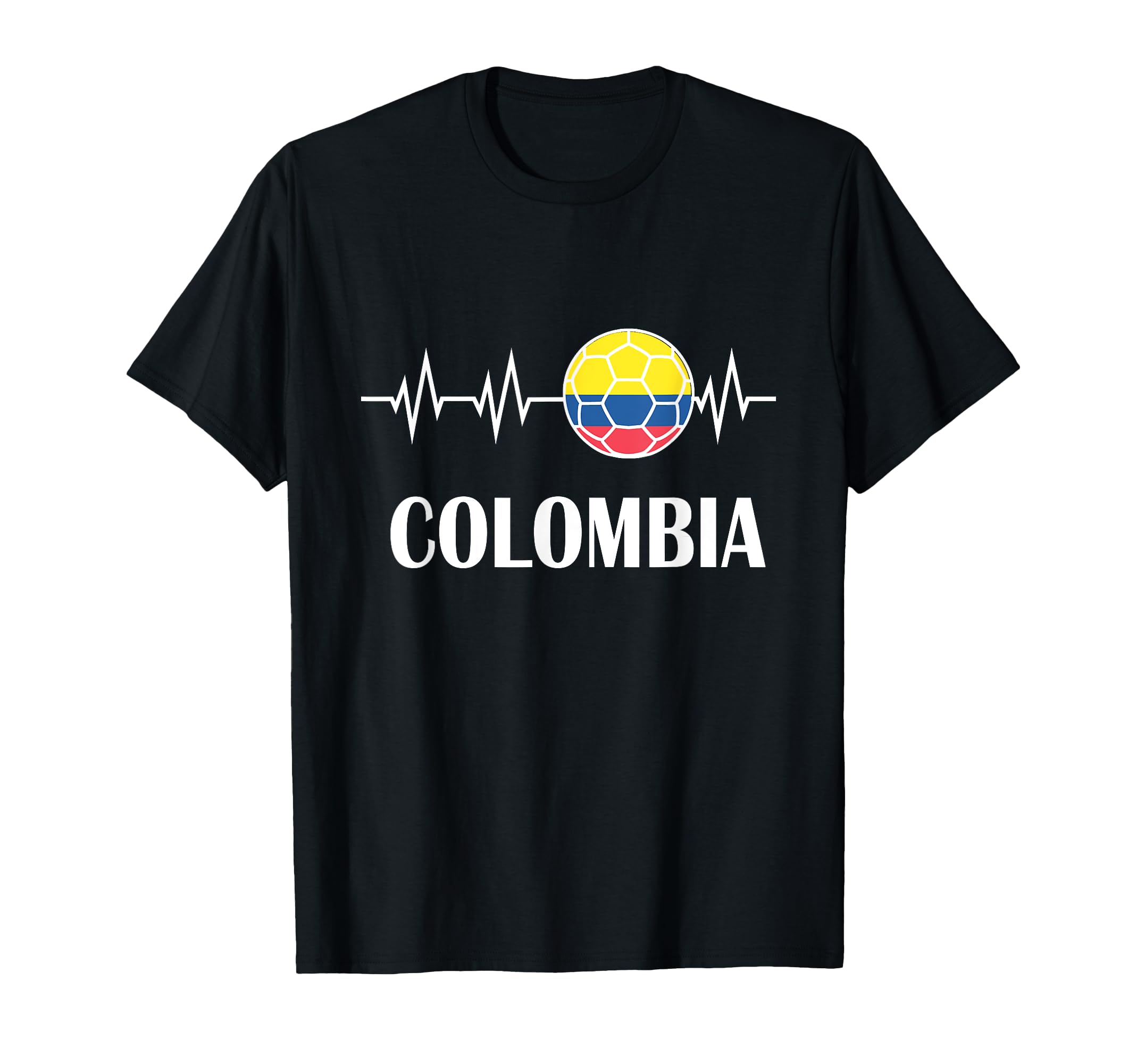 Soccer Heartbeat I Love Colombia T-Shirt - Streetwear Style for Adults